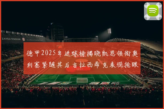 德甲2025年进球榜揭晓凯恩领衔奥利塞紧随其后吉拉西希克表现抢眼